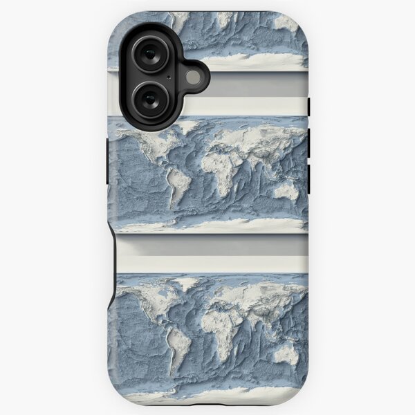 Item preview, Bathymetrical World Map with Shaded Relief Digitally Rendered designed and sold by ThinkAboutMaps.