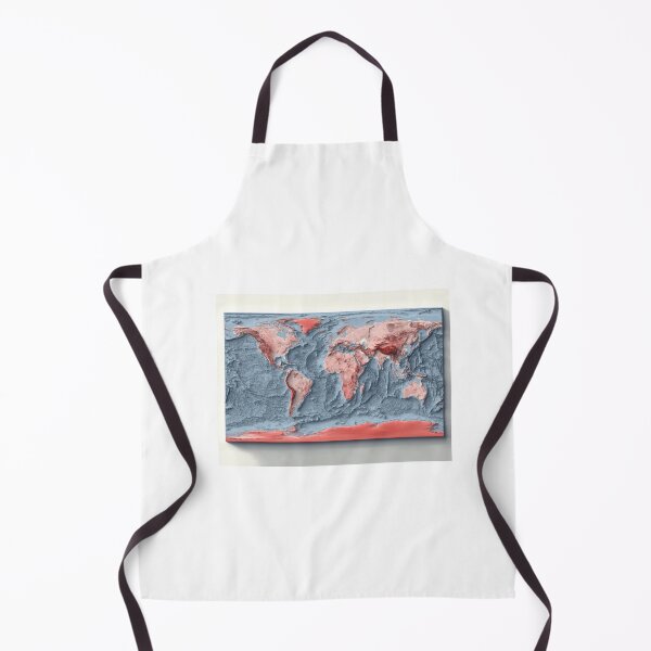 Item preview, Bathymetrical World Map with Shaded Relief Digitally Rendered designed and sold by ThinkAboutMaps.