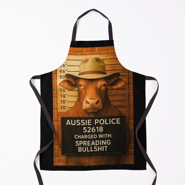 Item preview, Droughtmaster Bull Mugshot – Aussie Humour Art from Outback Offenders designed and sold by Michael van der Hoorn.