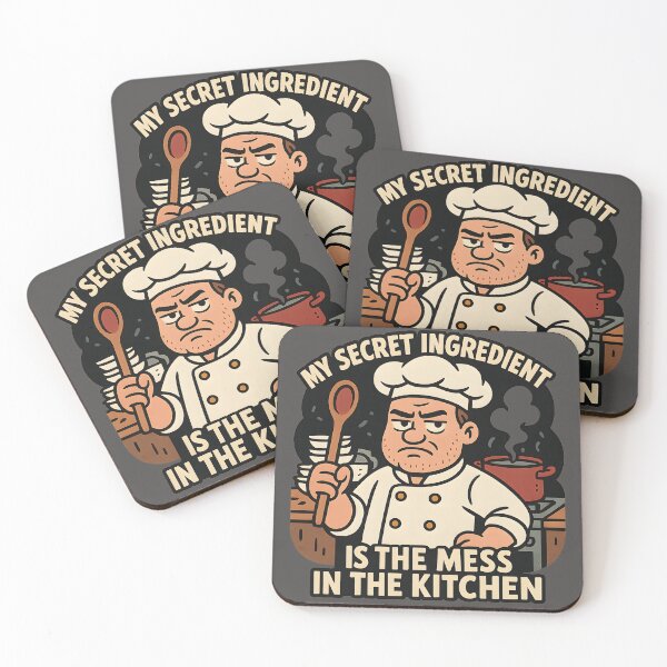 Item preview, Messy Chef Funny Kitchen Quote designed and sold by MysticArtisan.