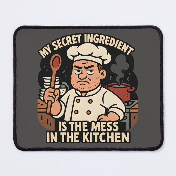Item preview, Messy Chef Funny Kitchen Quote designed and sold by MysticArtisan.