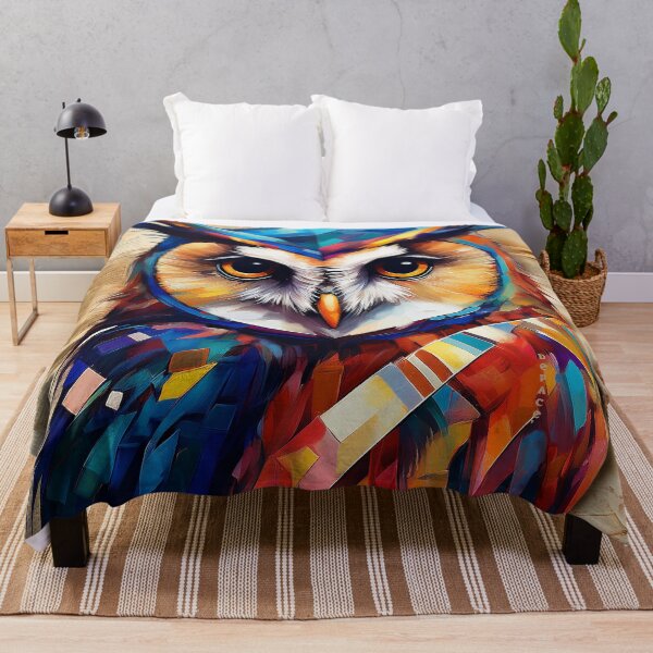 Item preview, Cubist Abstract Expressionist Portrait of a Large Barn Owl - dePace' designed and sold by mrpropcake.