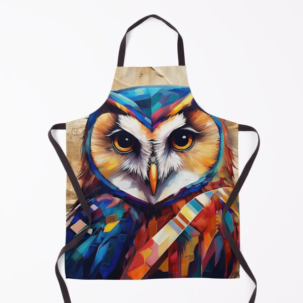 Item preview, Cubist Abstract Expressionist Portrait of a Large Barn Owl - dePace' designed and sold by mrpropcake.