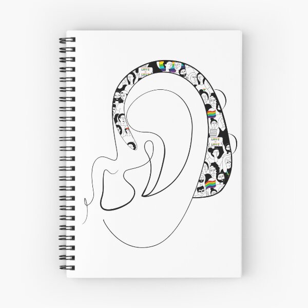 Item preview, Copy of Hearing Aid Line Art with Gold Constellations Illustration designed and sold by spooniecentral.