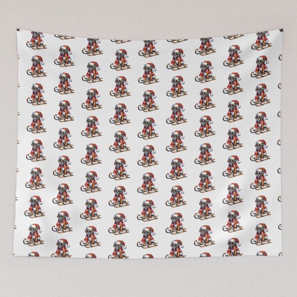Item preview, Christmas Boxer Dog On A Sled designed and sold by TheAnimalZ00.