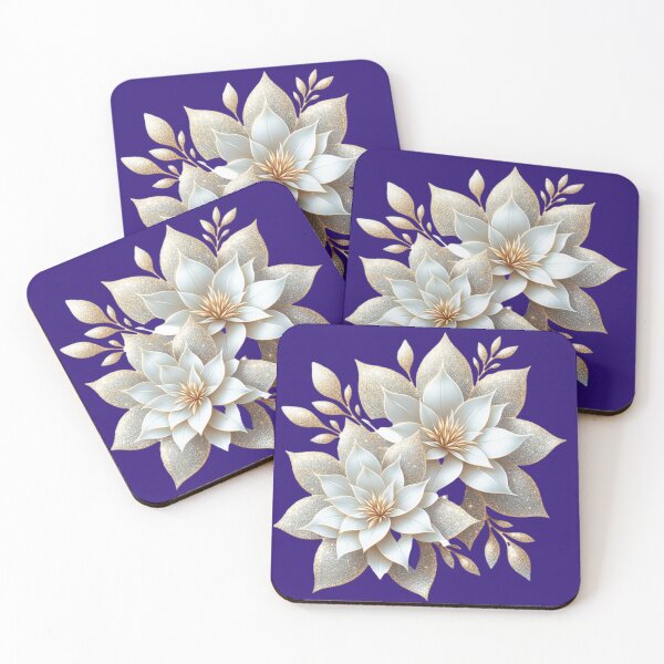 Item preview, Sparkly White flowers designed and sold by Matsu Enterprise.