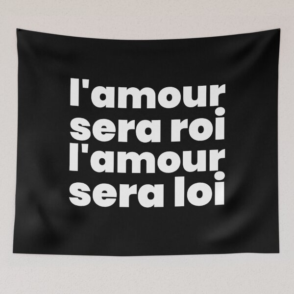 Item preview, L’amour Sera Roi – Bold Minimalist French Quote in White designed and sold by didijuca.