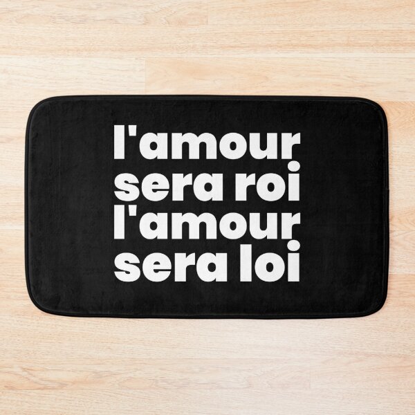 Item preview, L’amour Sera Roi – Bold Minimalist French Quote in White designed and sold by didijuca.