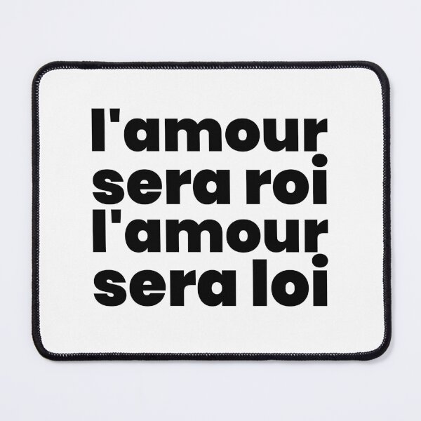 Item preview, L’amour Sera Roi – Bold Minimalist French Quote in Black designed and sold by didijuca.