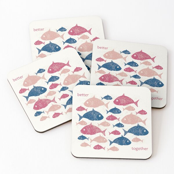 Item preview, Better together - Fish swimming together #2 designed and sold by Origillus.