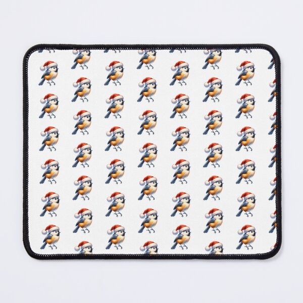 Item preview, Tufted Titmouse Bird Wearing A Santa Hat designed and sold by TheAnimalZ00.
