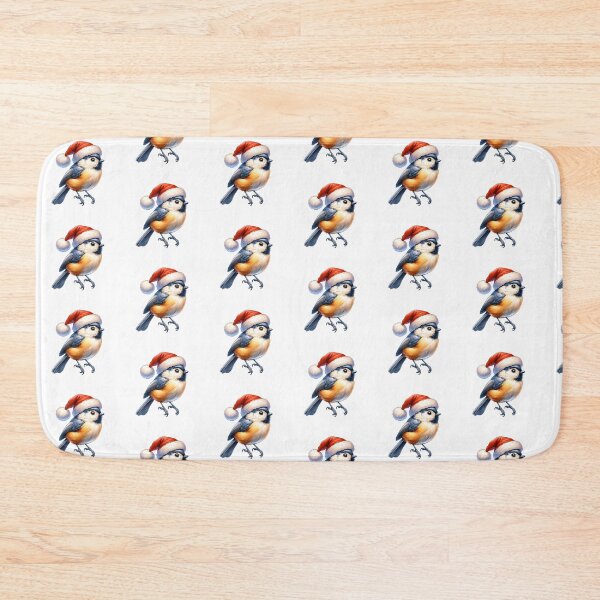 Item preview, Tufted Titmouse Bird Wearing A Santa Hat designed and sold by TheAnimalZ00.