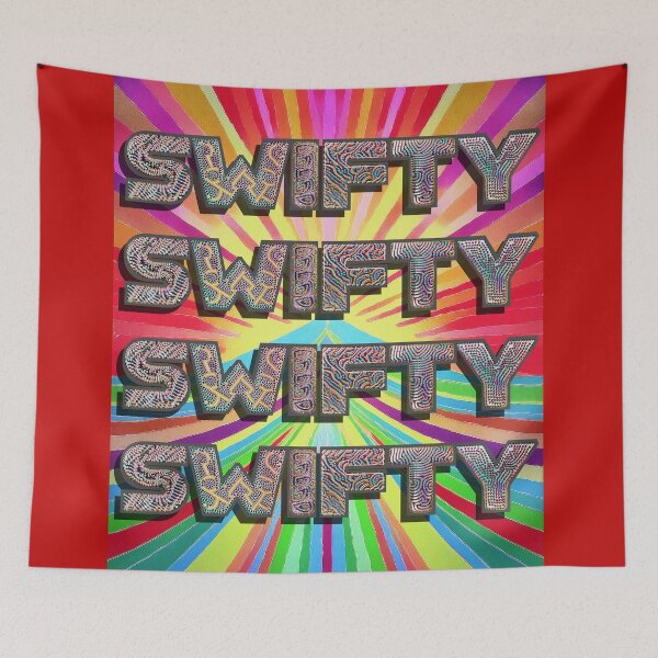 Item preview, Retro vibrant vintage colorful SWIFTY apparel  designed and sold by JumWow.