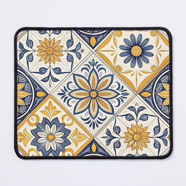 Item preview, Sunflower Azulejo Tile Pattern designed and sold by PrintandJoy.