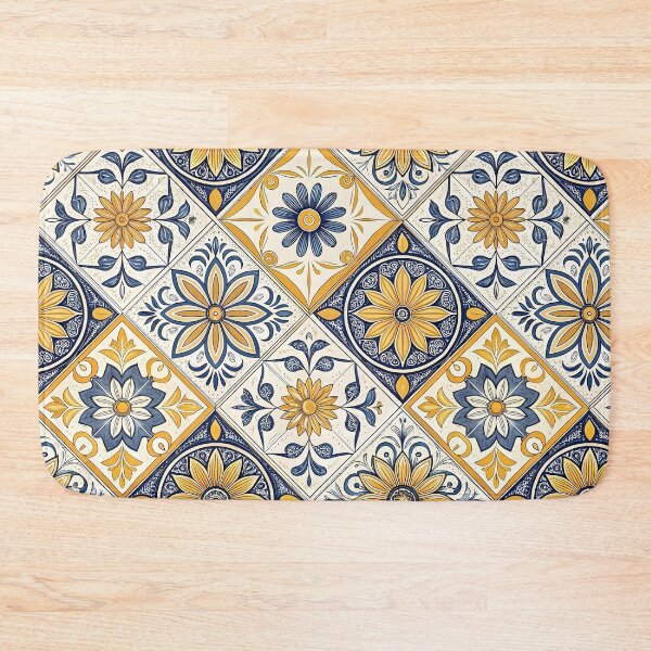 Item preview, Sunflower Azulejo Tile Pattern designed and sold by PrintandJoy.
