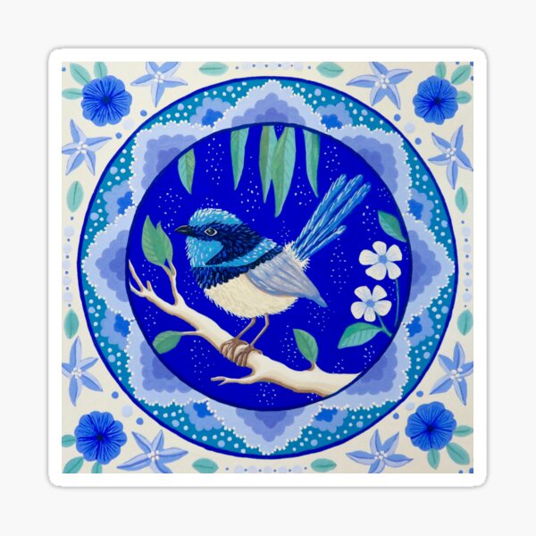 Blue Wren Beauty Sticker