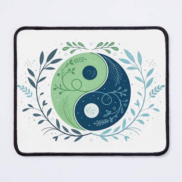 Item preview, yin yang design with beautiful flowers. Perfect harmony designed and sold by elkuni.
