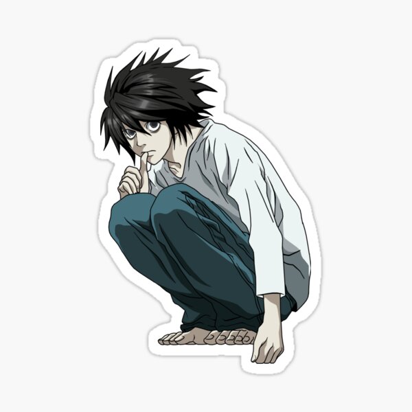 Item preview, death note anime sticker L Lawliet  designed and sold by Lua-nyart.