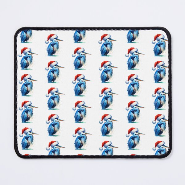 Item preview, Watercolor Blue Heron Wearing A Santa Hat designed and sold by TheAnimalZ00.