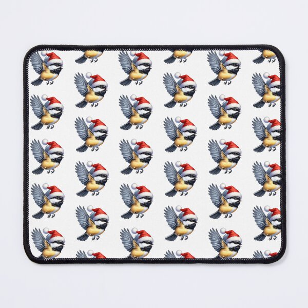 Item preview, Flying Black Capped Chickadee Wearing Santa Hat designed and sold by TheAnimalZ00.