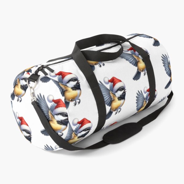 Item preview, Flying Black Capped Chickadee Wearing Santa Hat designed and sold by TheAnimalZ00.