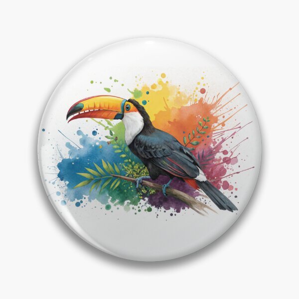 Item preview, Vibrant Toucan in Colorful Paint Splash  designed and sold by elkuni.