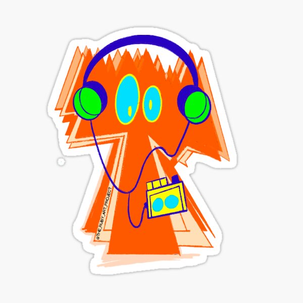 Item preview, Orange Monster Mixtape Club | Walkman sticker designed and sold by Le Funky Papyrus.