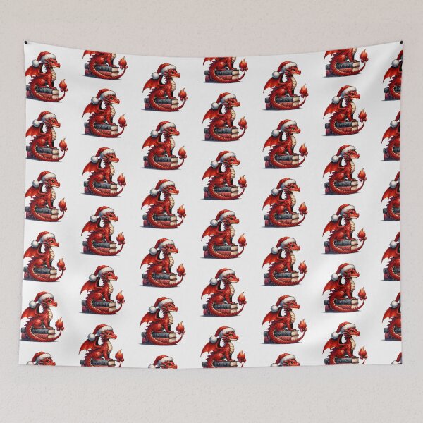 Item preview, Red Dragon Christmas And Books designed and sold by TheAnimalZ00.