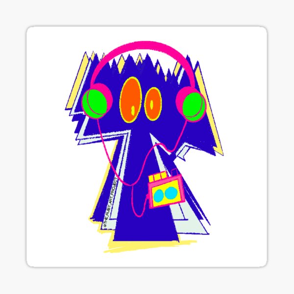 Item preview, Monster Mixtape Club | Blue Walkman sticker designed and sold by Le Funky Papyrus.