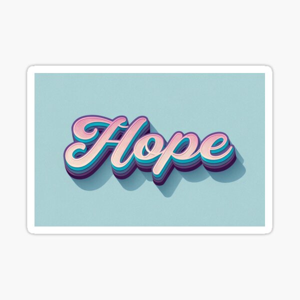 Item preview, Word ‘HOPE’ written in retro groovy  designed and sold by elkuni.