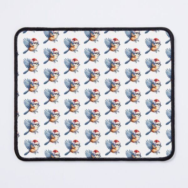 Item preview, Flying Tufted Titmouse Bird Wearing A Santa Hat designed and sold by TheAnimalZ00.