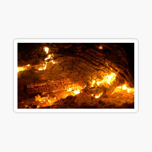 Item preview, Burning Log On Fire at Magpie Springs designed and sold by MagpieSprings.