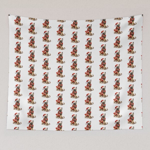 Item preview, Christmas Belgian Malinois Dog On A Sled designed and sold by TheAnimalZ00.