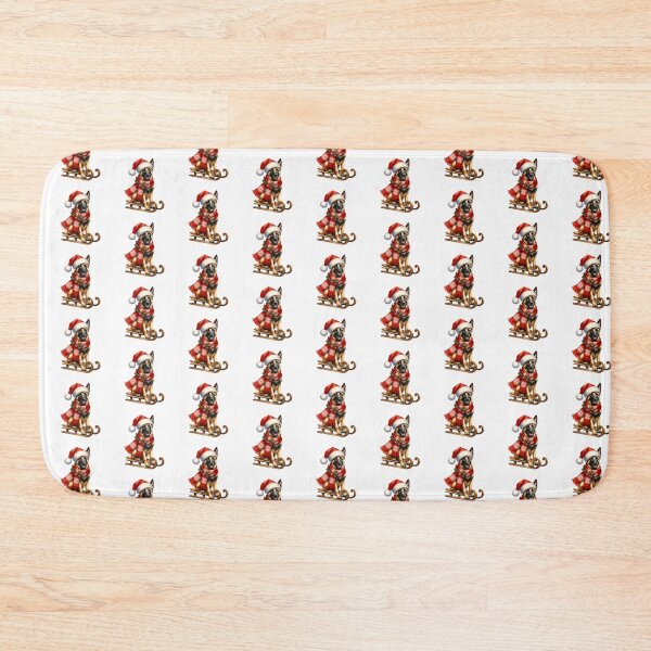 Item preview, Christmas Belgian Malinois Dog On A Sled designed and sold by TheAnimalZ00.