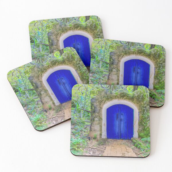 Item preview, Old Blue Wooden Door at the Edge of a Strange Forest - dePace' designed and sold by mrpropcake.
