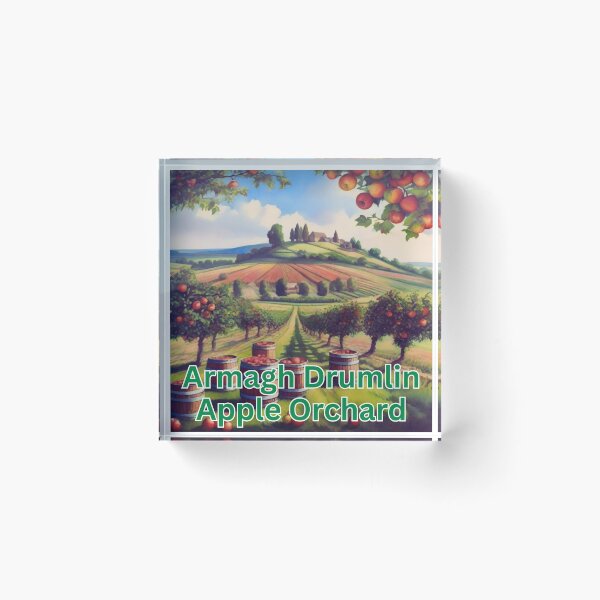 Item preview, Armagh Drumlin Apple Orchard in Northern Ireland (water color on paper). designed and sold by MPC-Mince-Pies.