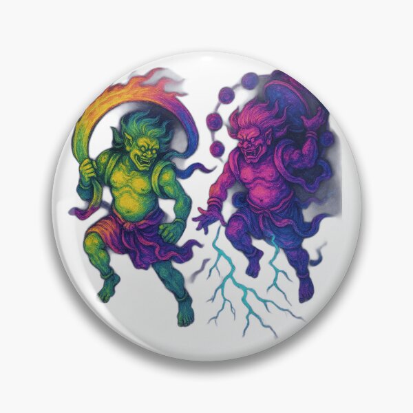 Item preview, wind god thunder god designed and sold by mayhaku.