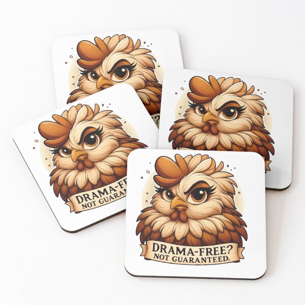 Item preview, Drama-Free Chicken – Funny Sarcastic Hen Illustration designed and sold by JenniferCreaArte .