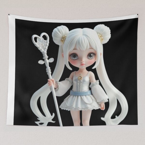 Item preview, Mini -Silver moon in white designed and sold by Starsnits90.