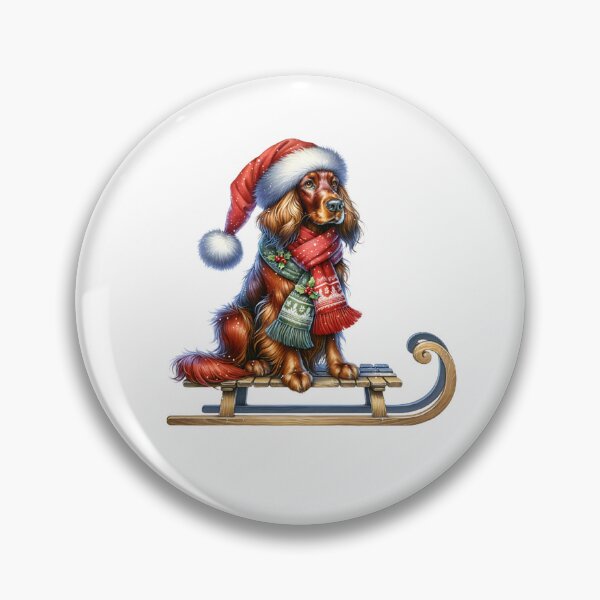 Item preview, Christmas Gordon Setter Dog On A Sled designed and sold by TheAnimalZ00.