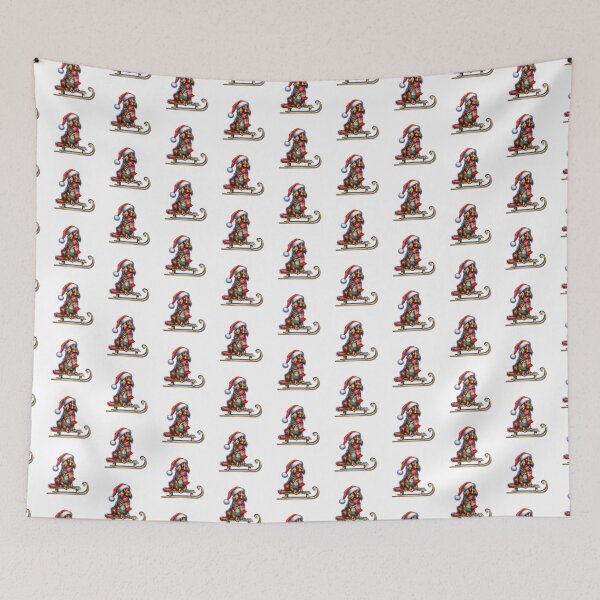Item preview, Christmas Gordon Setter Dog On A Sled designed and sold by TheAnimalZ00.