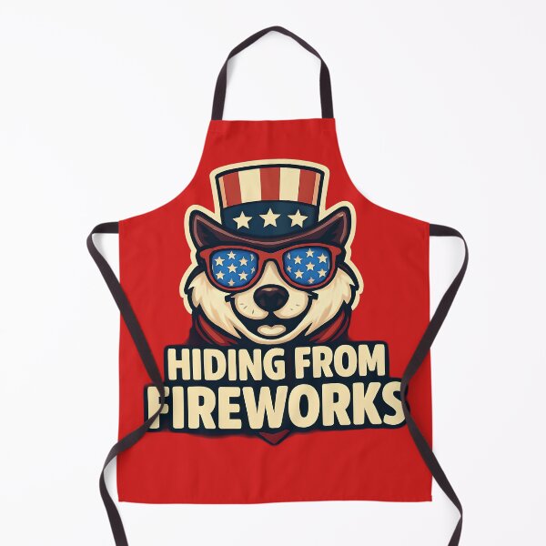 Item preview, dog hiding from fireworks designed and sold by NBCJDesigns.
