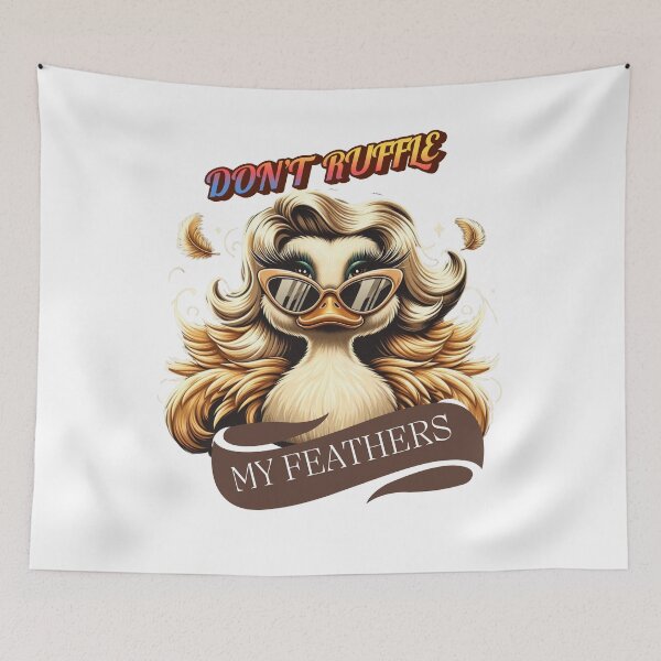 Item preview, Don’t Ruffle My Feathers – Sassy Duck with Attitude designed and sold by JenniferCreaArte .