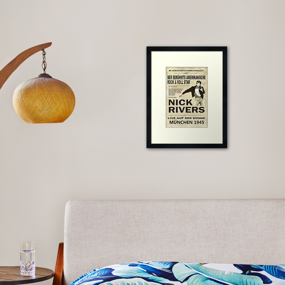 Top Secret - Nick Rivers Concert Poster Framed Art Print
