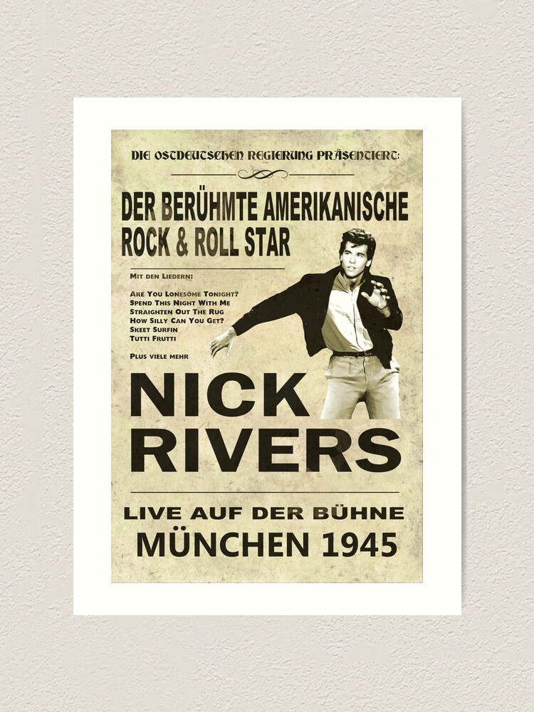 Top Secret Nick Rivers Concert Poster Art Print By Unconart Redbubble