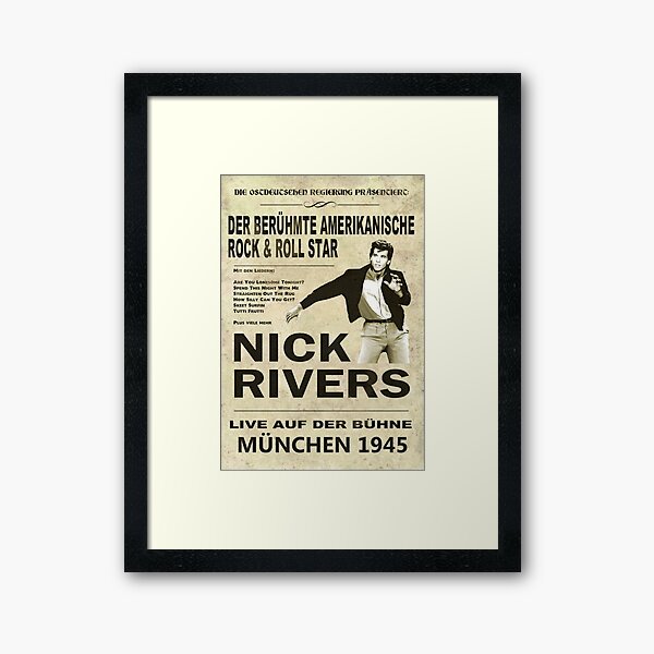 Top Secret - Nick Rivers Concert Poster Framed Art Print