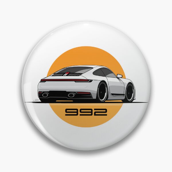 Item preview, Porsche 992 Carrera T White sunset Illustration  designed and sold by blackdogshop.