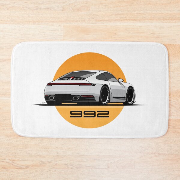 Item preview, Porsche 992 Carrera T White sunset Illustration  designed and sold by blackdogshop.