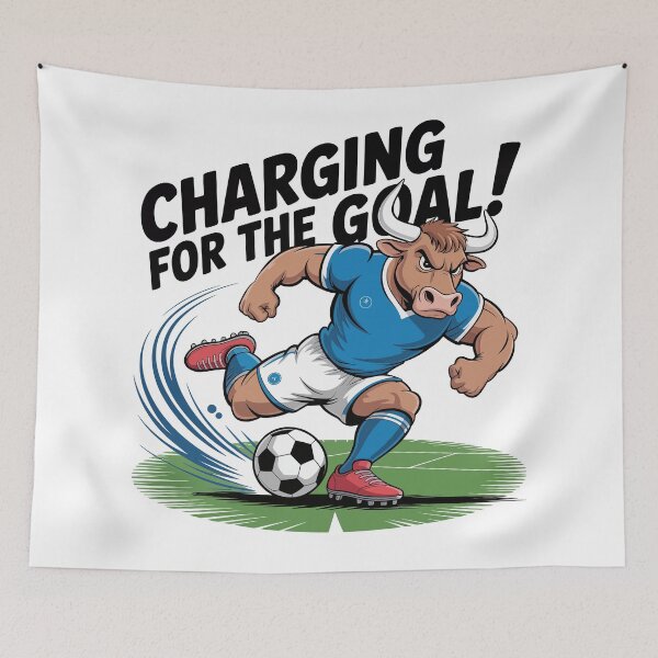 Item preview, Soccer Bull – Charging For The Goal designed and sold by Pawtastic World.