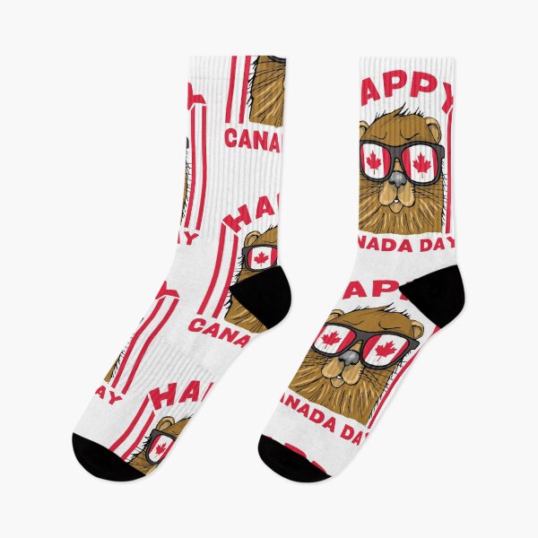 Item preview, Happy Canada Day Beaver – Cute Canadian Pride with Sunglasses & Maple Leaf designed and sold by Dmetalx Art Apparel.